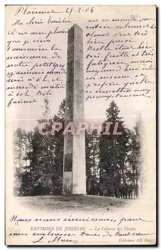 Ansichtskarte AK Josselin Environs De La Colonne des Trente