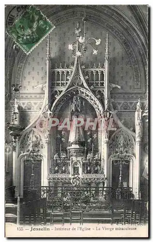 Cartes postales Josselin Interieur de I Eglise La Vierge miraculeuse