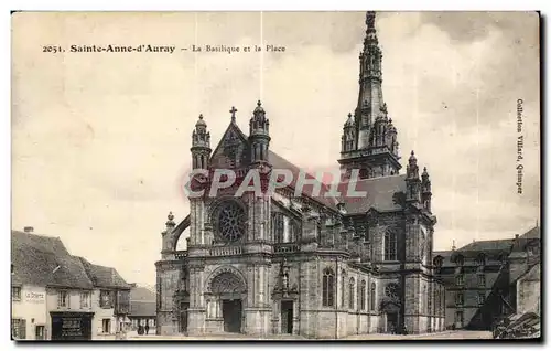 Cartes postales Sainte Anne d Auray La Basilique et Ia Place