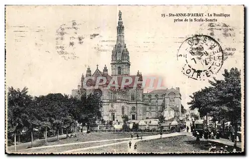 Cartes postales Ste Anne D Auray la Basilique prise de la Scala Sancta