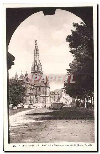 Cartes postales Ste Anne d Auray La Basilique vue de la Scala Sancta