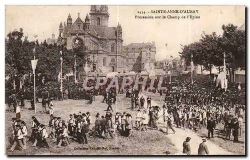 Cartes postales Sainte Anne D Auray Procession sur le Champ de I Epine Pelerinage