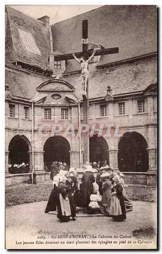 Ansichtskarte AK Ste Anne d Auray Le Calvaire du Cloitre Les jeunes filles desirant un mari