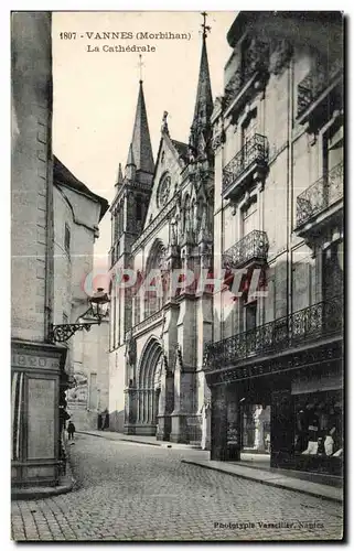 Ansichtskarte AK Vannes (Morbihan) La Cathedrale