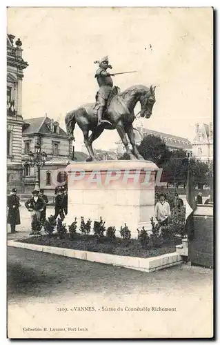 Ansichtskarte AK Vannes Statue du Connetable Richemont Cheval Horse