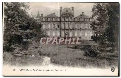 Cartes postales Vannes La Pretecture Prise du Pare