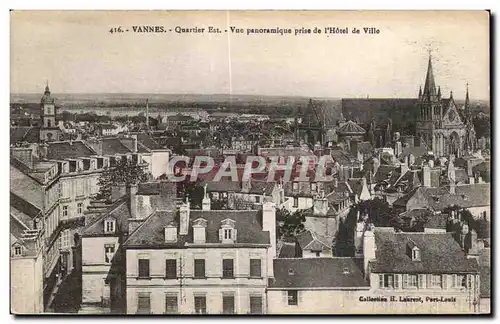 Cartes postales Vannes Quartier Est Vue panoramique prise de L Hotel de Ville