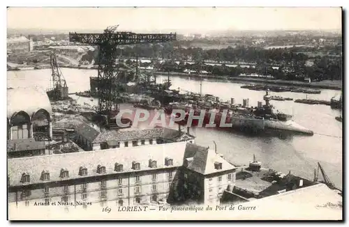 Cartes postales Lorient Vue Panoramique du Port de Guerre Bateaux