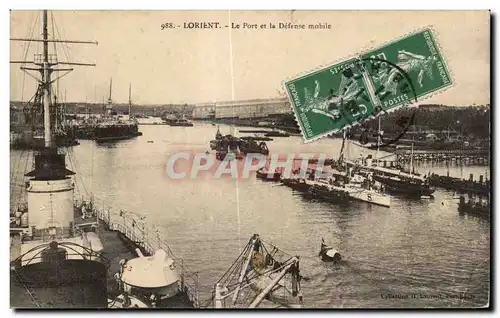 Cartes postales Lorient Le Pore et le Defense Mobile Bateaux