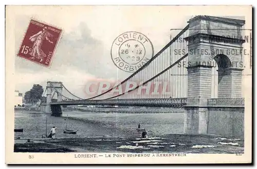 Ansichtskarte AK Lorient Le Pont Suspendu A Kerentrech