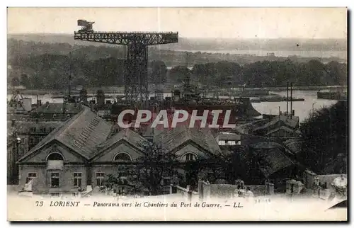 Ansichtskarte AK Lorient Panorama vers les Chantiers du Port de guerre Bateau