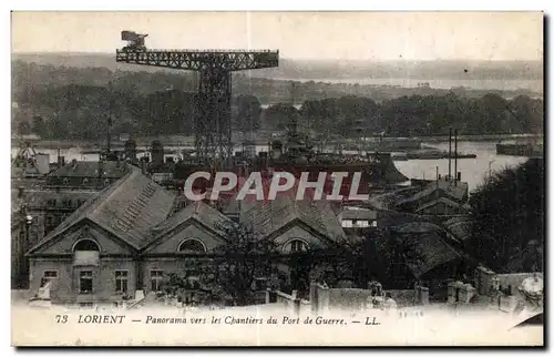 Cartes postales Lorient Panorama vers les Chantiers du Port de guerre Bateau