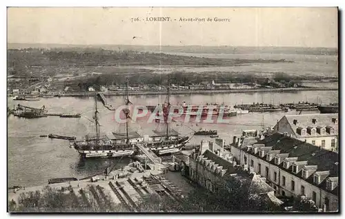 Ansichtskarte AK Lorient Avant Port de guerre Bateaux