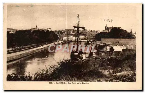 Cartes postales Vannes Le Port et la Rabine Bateau