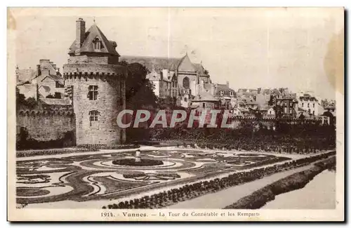 Cartes postales Vannes La Tour du Connetable et les Remparts