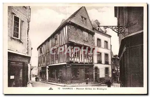 Cartes postales Vannes Maison Gilles de Bretagne