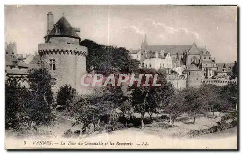 Cartes postales Vannes La tour du Connetable et les Ramparts