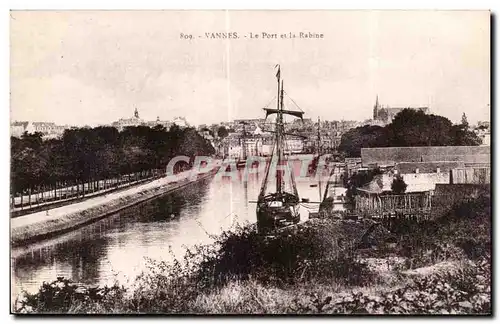 Ansichtskarte AK Vannes Le Port es la Robine Bateau Voilier