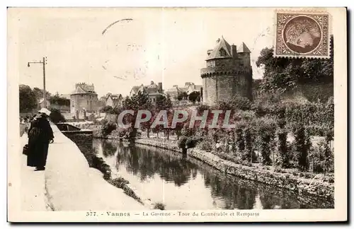 Ansichtskarte AK Vannes La Garenne Tour du Connetable et Remparts