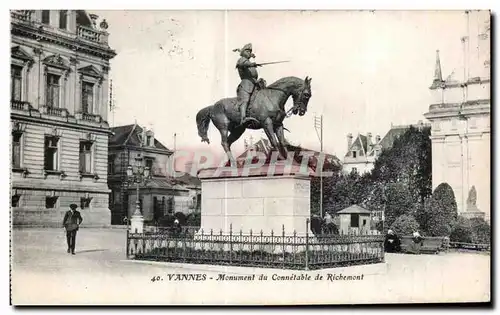 Ansichtskarte AK Vannes monument du connetable de Richemont Cheval Horse