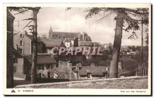 Ansichtskarte AK Vannes Vue sur les remparts