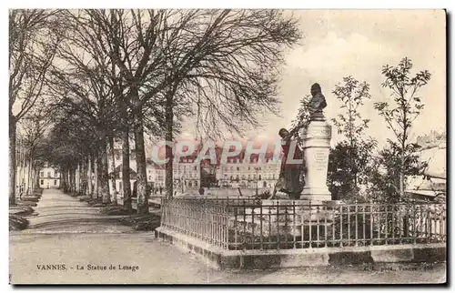 Ansichtskarte AK Vannes La Statue de Lesage