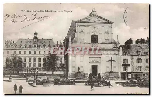 Cartes postales Vannes Le College jules Simon et sa Chapelle