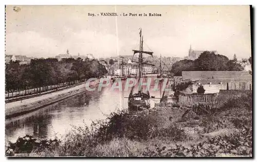 Cartes postales Vannes Le Porte et la Rabine Bateau