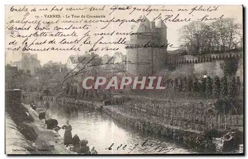 Cartes postales Vannes La Tour du Connetable Lavoir Lavandieres