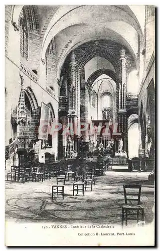 Ansichtskarte AK Vannes Interieur de la Cathedrale