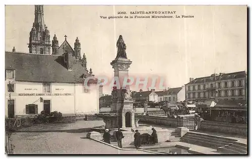 Cartes postales Sainte Anne D Auray Vue generale de la Fontains Mireculeuse La Piscine