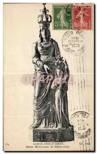 Cartes postales Sainte Anne D Auray Statue miraculeuse de Sainte Anne