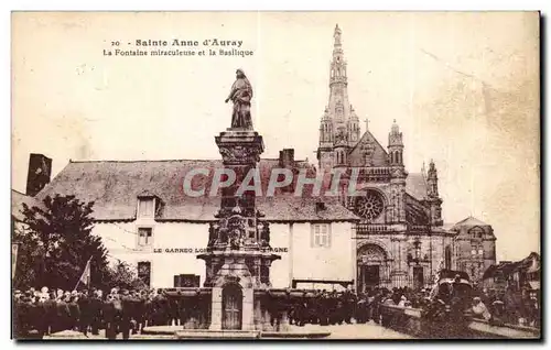 Cartes postales Sainte Anne d Auray La Fontaine miraculeuse et la Basilique