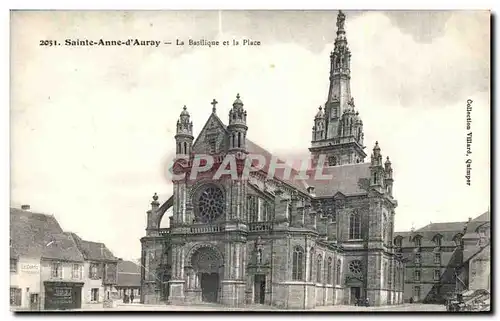 Cartes postales Sainte Anne d Auray La Basilique et la Place