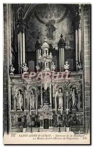 Cartes postales Sainte Anne D Auray Interieur de la Basilique Le Maitre Autel Orgue