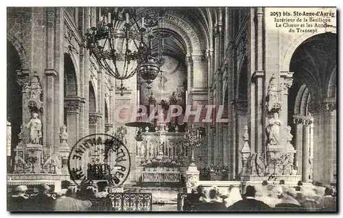 Cartes postales Ste Anne d Auray Interieur de la Basilique Le Choeur et les Autel Orgue