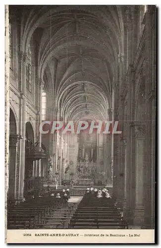 Ansichtskarte AK Sainte Anne D Auray Interieur de la Basilique La Nef Orgue