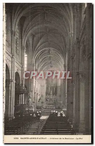 Cartes postales Sainte Anne D Auray Interieur de la Basilique La Nef Orgue
