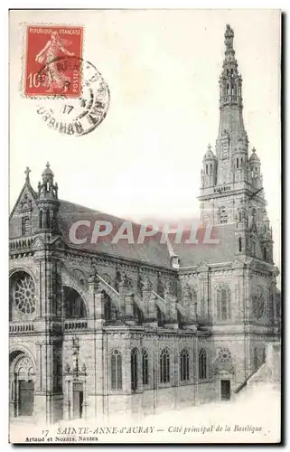 Cartes postales Sainte Anne d Auray Cote Principal de la Basilique