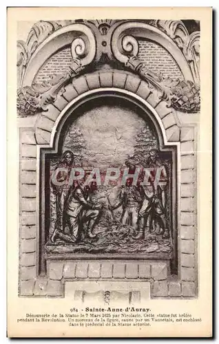 Cartes postales Sainte Anne d Auray Decouverte de la Statue par Nicolazic