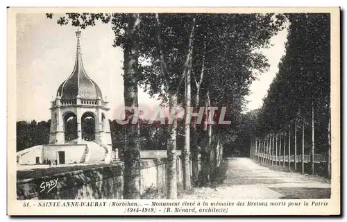 Cartes postales Ste Anne d Auray Monument eleve a la Memoaire des Bretons Morts Pour la Patrie