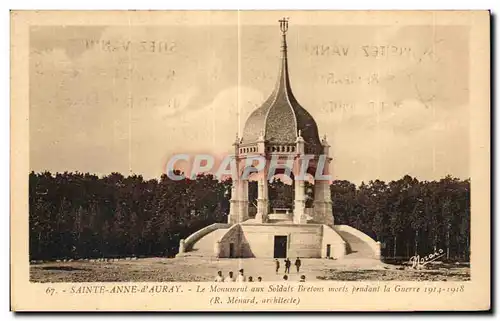 Ansichtskarte AK Ste Anne d Auray Le Mouneut aux Soldats Bretons Morts Pendant la guerre