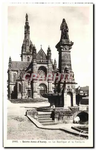 Cartes postales Ste Anne d Auray la Basilique et la Fontaine