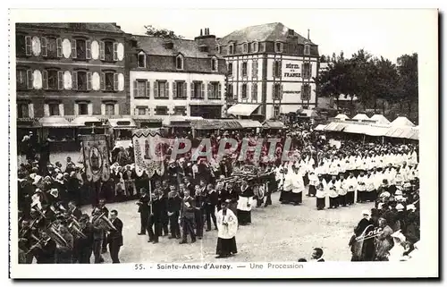 Cartes postales Ste Anne d Auray Une Procession