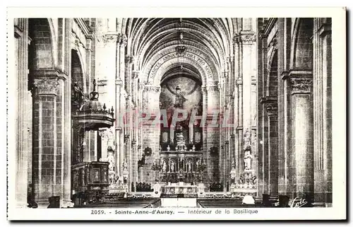 Cartes postales Ste Anne d Auray Interieur de la Basilique orgue