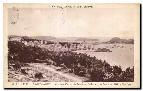 Ansichtskarte AK Trebeurden Les trois Plages la Pointe du Chateau et la Pointe de