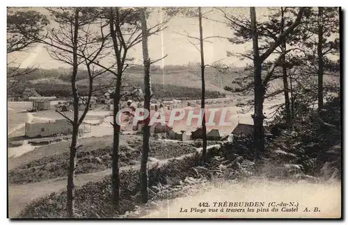 Ansichtskarte AK Trebeurden La Plage vue a Travers les pins du Castel
