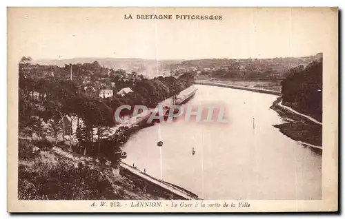 Cartes postales La Bretagne Pittoresque Lannion Le Guer et la sortie de la Ville