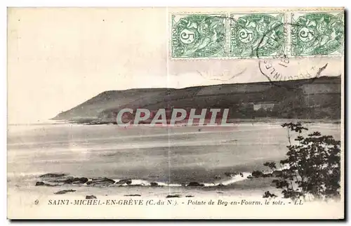 Cartes postales Saint Michel En Greves Pointe de Beg en Fourm le soir