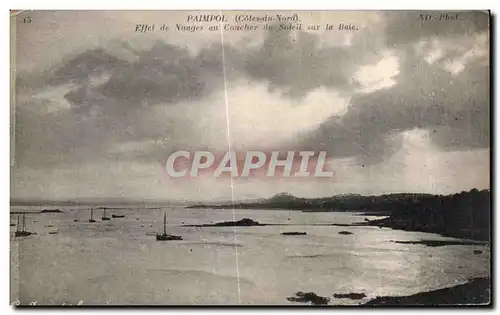 Cartes postales Paimpol Effel de Nuages au Coucher du Soteil sur la Baie